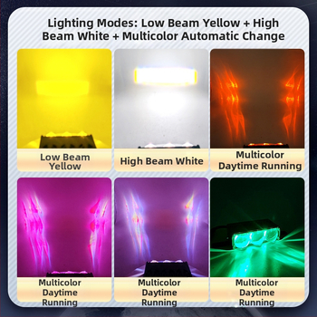 LED automa grille gaismas, XZ9 modelis, alumīnijs, 12-36V, universāla saderība