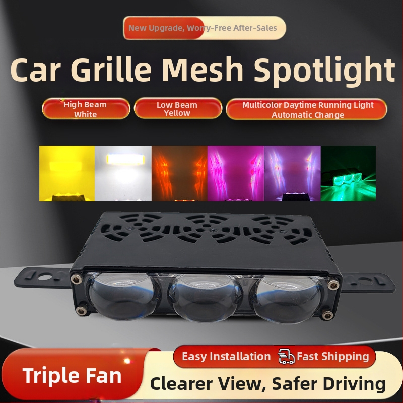 LED automa grille gaismas, XZ9 modelis, alumīnijs, 12-36V, universāla saderība