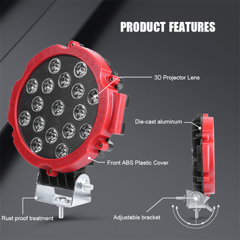LED auto darba lukturis NW-WL160 – 52W, 12V, 6000lm, 4000K
