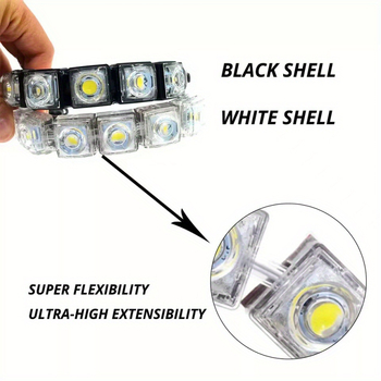 Elastīgie LED dienas lukturi automašīnai ar čūskas dizainu un ērgļa acīm, 12V, 0,5A, 3W, plastmasas korpuss