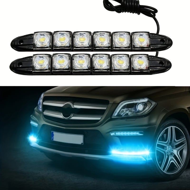 Elastīgie LED dienas lukturi automašīnai ar čūskas dizainu un ērgļa acīm, 12V, 0,5A, 3W, plastmasas korpuss