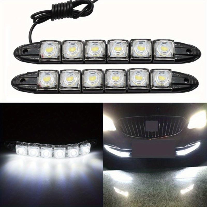 Elastīgie LED dienas lukturi automašīnai ar čūskas dizainu un ērgļa acīm, 12V, 0,5A, 3W, plastmasas korpuss