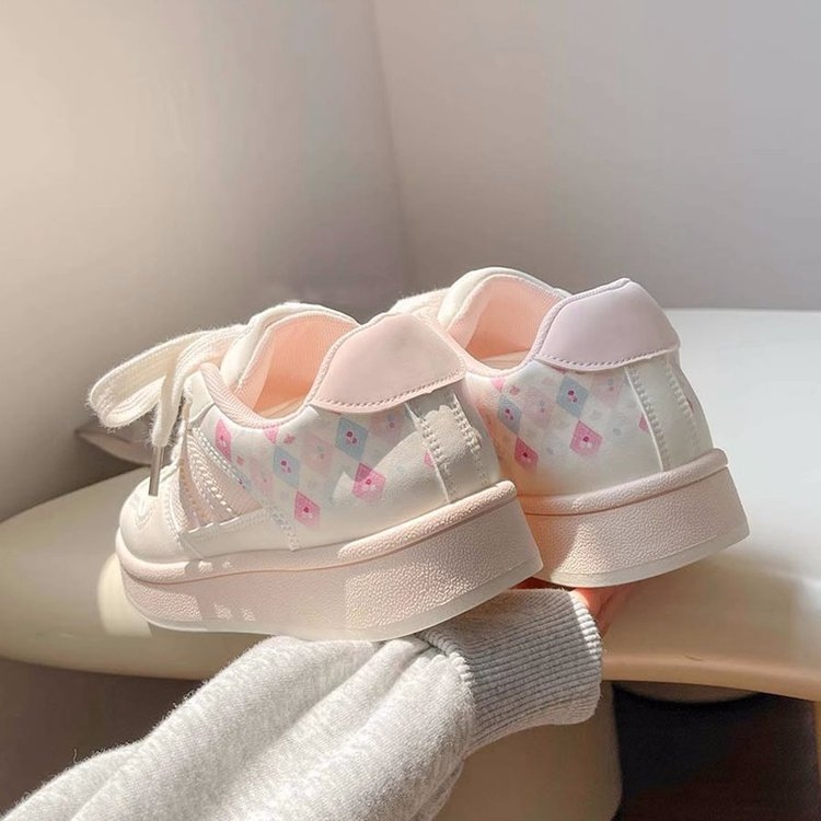 Lygūs bateliai su apvaliu pirštu, PU viršus, Color Blocking, priekinis raištelis