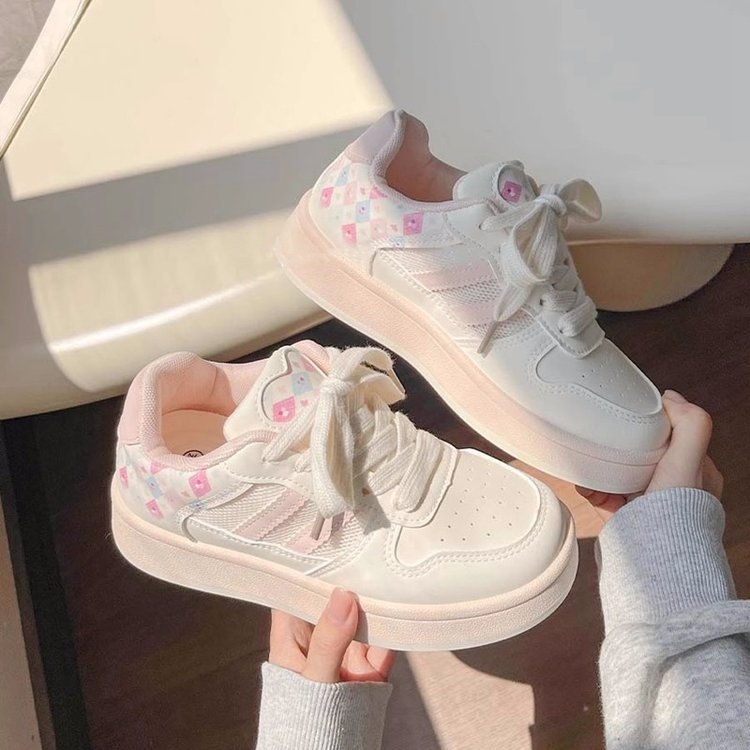 Lygūs bateliai su apvaliu pirštu, PU viršus, Color Blocking, priekinis raištelis