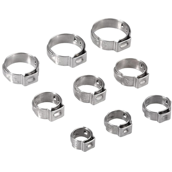 Weijie nehrđajući čelik crijevna stezaljka s jednim uhom, nominalni promjer Ø17 mm, pričvršćujući promjer Ø5,8–21 mm, raspon primjene 7–21 mm