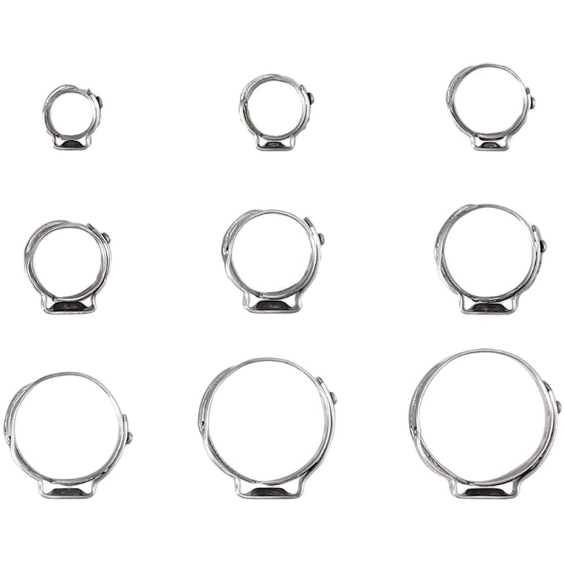 Weijie nehrđajući čelik crijevna stezaljka s jednim uhom, nominalni promjer Ø17 mm, pričvršćujući promjer Ø5,8–21 mm, raspon primjene 7–21 mm