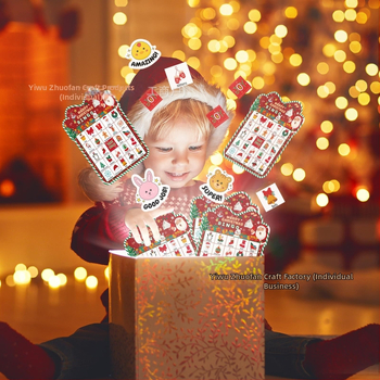 Set bingo kartica za Božić — Božićni stil, Papir, ZF-56, 24 Igrača