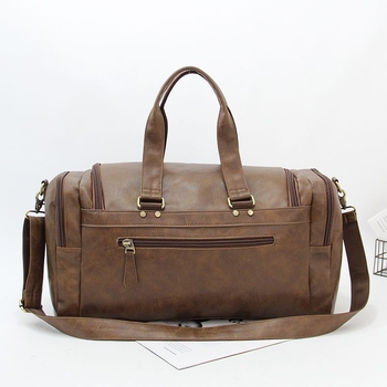 Мъжка пътна чанта с голям капацитет, ретро стил, много джобове, предно отваряне, ципно затваряне