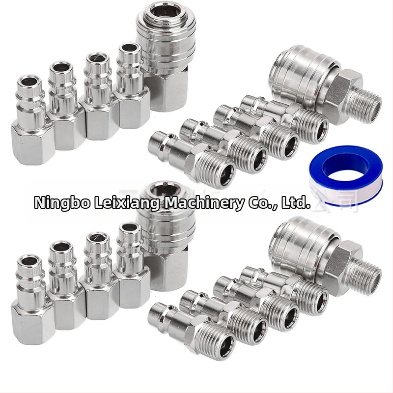 Pneumatski brzi spojni set, ženski unutarnji navoj, spojnice za cijevi kompresora zraka, instalacija uz brzo uvrtanje, set od 20 komada