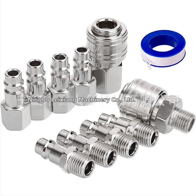 Pneumatski brzi spojni set, ženski unutarnji navoj, spojnice za cijevi kompresora zraka, instalacija uz brzo uvrtanje, set od 20 komada