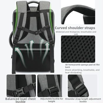 Rucsac Unisex din Oxford, rezistent la uzură, curele ușor curbate, compatibil cu laptop de 16 inch