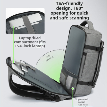 Rucsac Unisex din Oxford, rezistent la uzură, curele ușor curbate, compatibil cu laptop de 16 inch