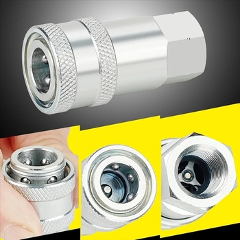 Hidraulična brza spojka s prašnjim zaštitnim kućištem, ISO A navoj, NPT konektor, od ugljičnog čelika