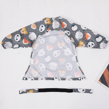 Dječja vodootporna pregača za blagovaonski stolac, uzorak životinja, 100% poliester, za uzrast 1–3 godine