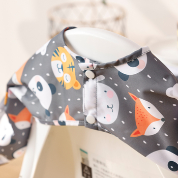 Dječja vodootporna pregača za blagovaonski stolac, uzorak životinja, 100% poliester, za uzrast 1–3 godine