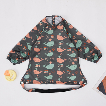 Dječja vodootporna pregača za blagovaonski stolac, uzorak životinja, 100% poliester, za uzrast 1–3 godine