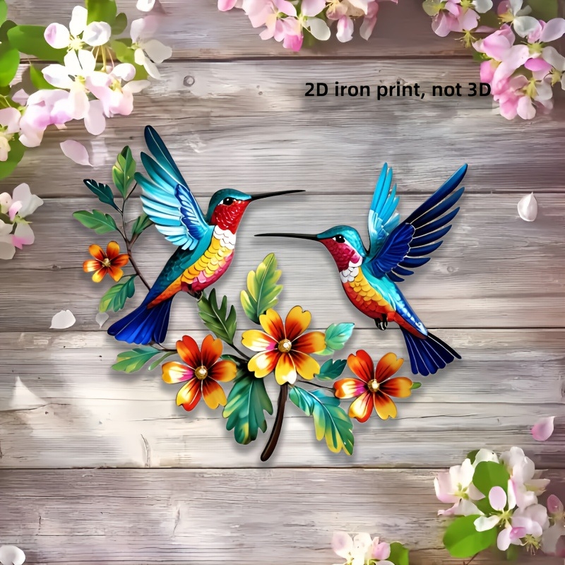 Dzelzs sienas māksla – zieds, bites un putns metāla siluētā, Eiropas stils, zīmols Lixing, modelis 7-21-8, piemērots mājai, dārzam un birojam