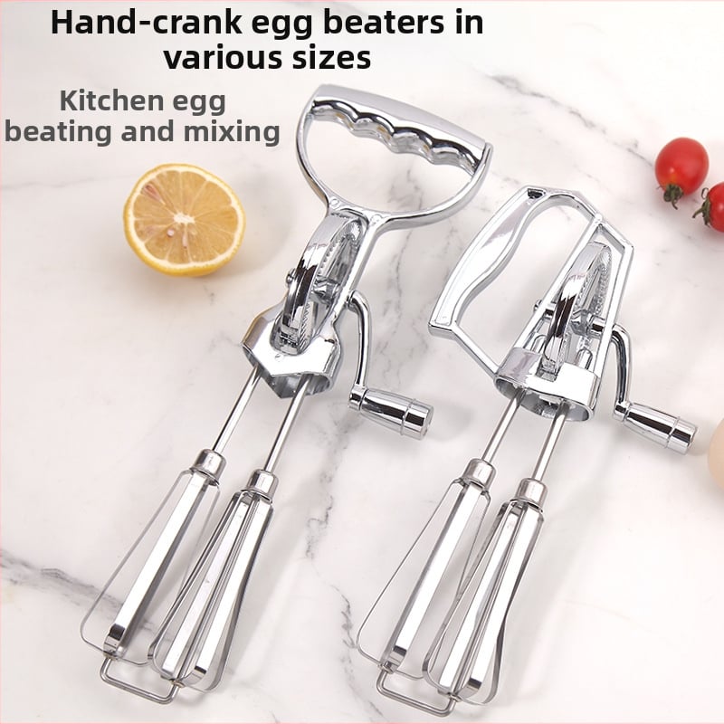 Ručna dvostruka mućkalica za jaja od nehrđajućeg čelika, za pečenje