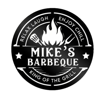 BBQ geležinis sienos meno kūrinys – šiuolaikiškas minimalistinis sienos dekoras namams, biurui ir restoranui (Metal Mural Series)