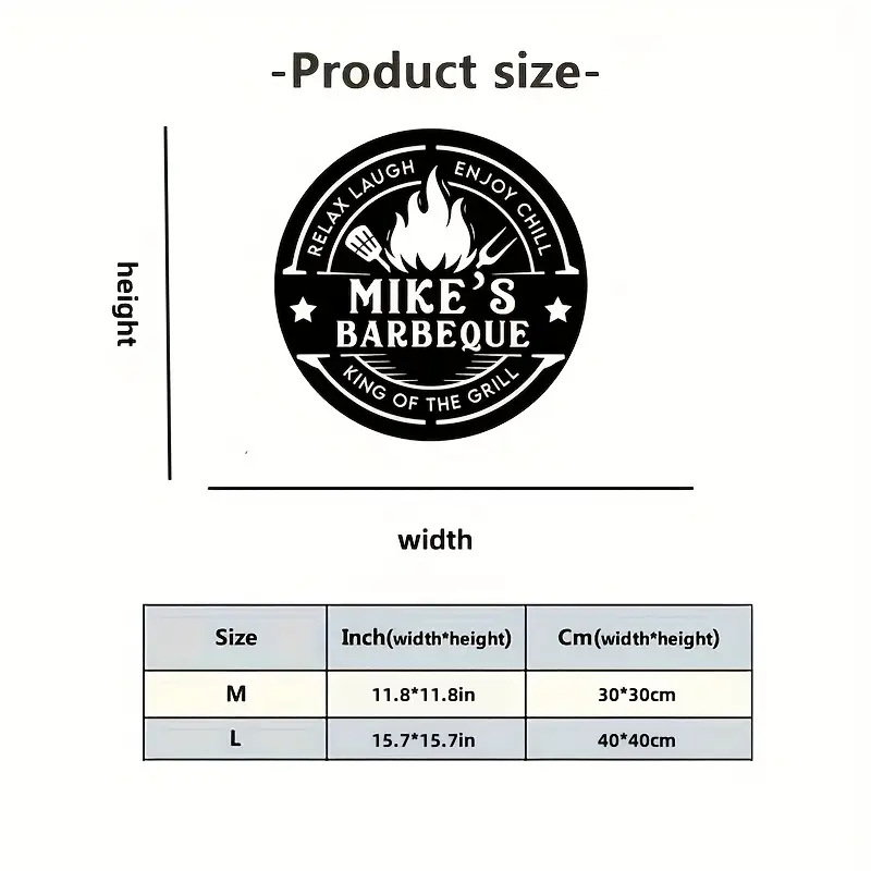 BBQ geležinis sienos meno kūrinys – šiuolaikiškas minimalistinis sienos dekoras namams, biurui ir restoranui (Metal Mural Series)