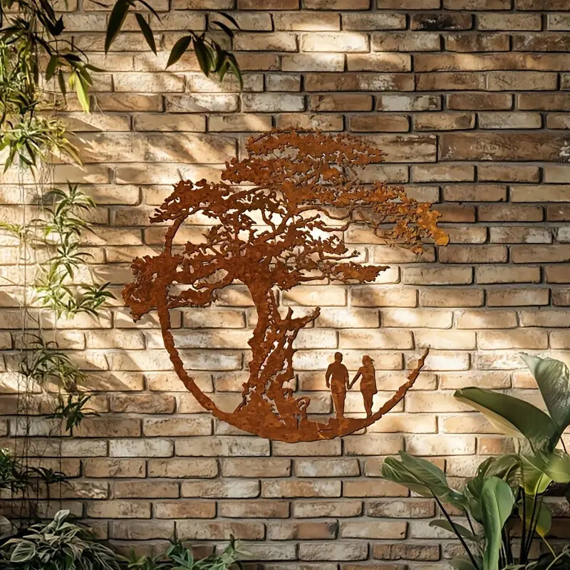 Geležinis sieninis papuošalas — Gyvybės medis, DY2516, Riding the Wave, šiuolaikinis minimalistinis stilius