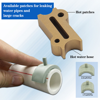 PVC ūdensvadu cauruļu remontēšanas instruments, paredzēts noplūdēm un bojājumiem ar karstā kušanas tehnoloģiju