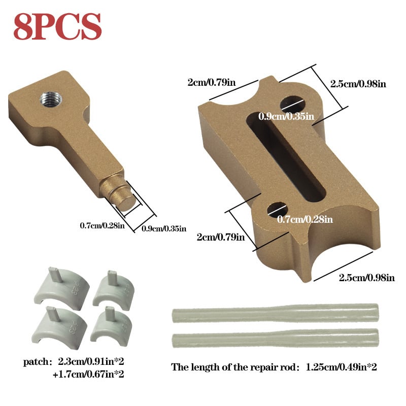 PVC ūdensvadu cauruļu remontēšanas instruments, paredzēts noplūdēm un bojājumiem ar karstā kušanas tehnoloģiju