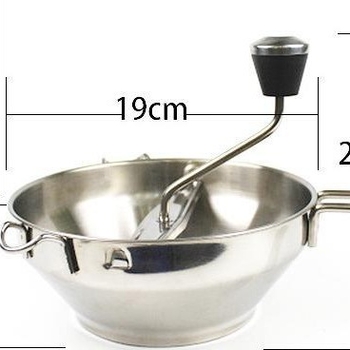 Nerūsējošā tērauda daudzfunkcionāls virtuves palīgs – blenderis un purētājs, ar roku, piemērots augļiem, dārzeņiem, bērnu ēdienam, ievārījumam un kartupeļu biezenim