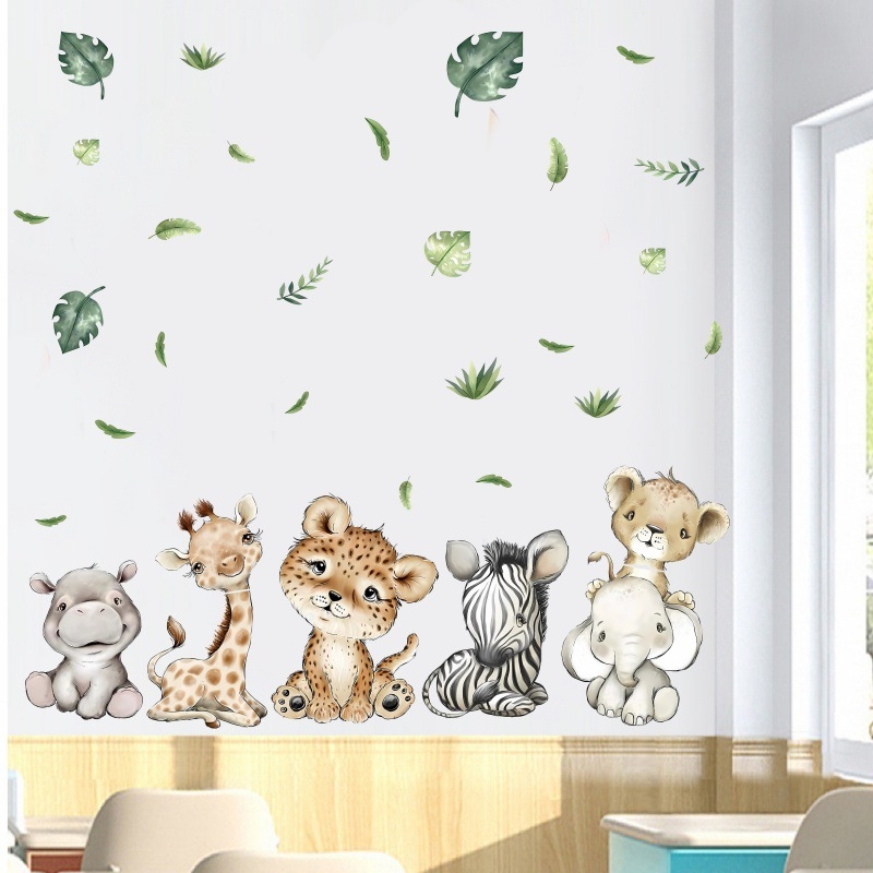 PVC falmatrica — aranyos erdei állatok, sík modell, gyerekszobára és hálószobába