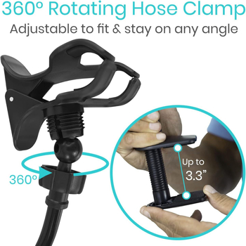 Medicīnisku caurulju stiprinājums — alumīnija sakausējums + ABS, neitrāls zīmols, pielāgošana pieejama