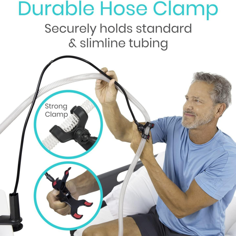 Medicīnisku caurulju stiprinājums — alumīnija sakausējums + ABS, neitrāls zīmols, pielāgošana pieejama