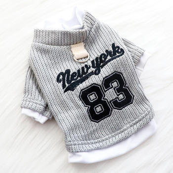 Accope Jaunās Ņujorkas stila ikdienas divu daļu hoodie maziem suņiem – vilnas apģērbs mājdzīvniekiem