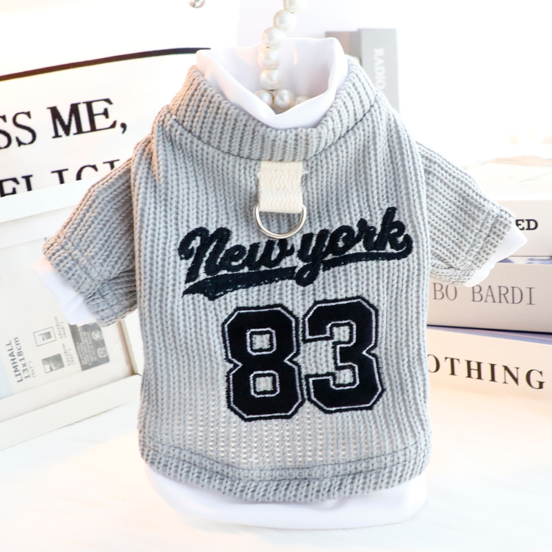 Accope Jaunās Ņujorkas stila ikdienas divu daļu hoodie maziem suņiem – vilnas apģērbs mājdzīvniekiem