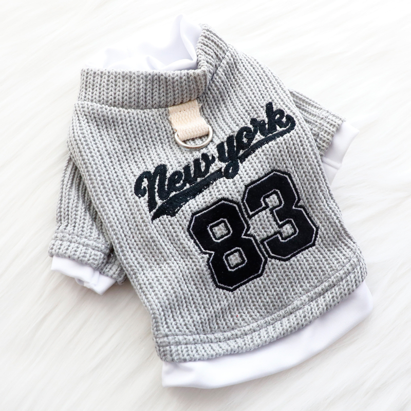 Accope Jaunās Ņujorkas stila ikdienas divu daļu hoodie maziem suņiem – vilnas apģērbs mājdzīvniekiem