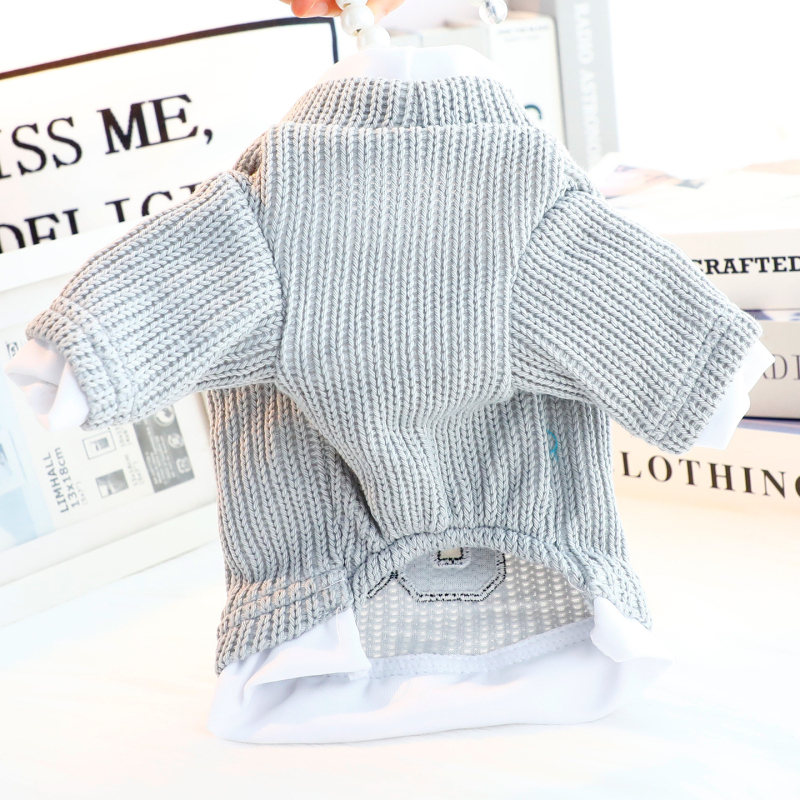 Accope Jaunās Ņujorkas stila ikdienas divu daļu hoodie maziem suņiem – vilnas apģērbs mājdzīvniekiem