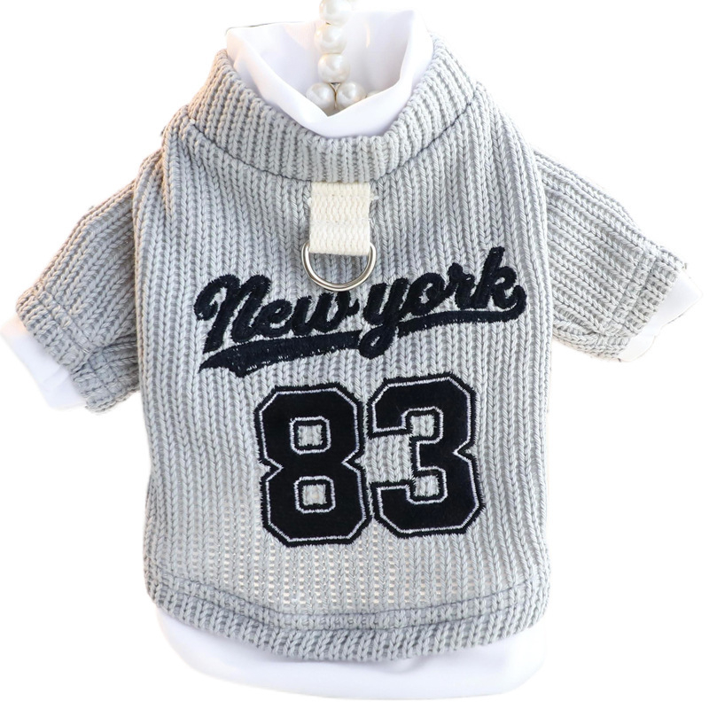 Accope Jaunās Ņujorkas stila ikdienas divu daļu hoodie maziem suņiem – vilnas apģērbs mājdzīvniekiem