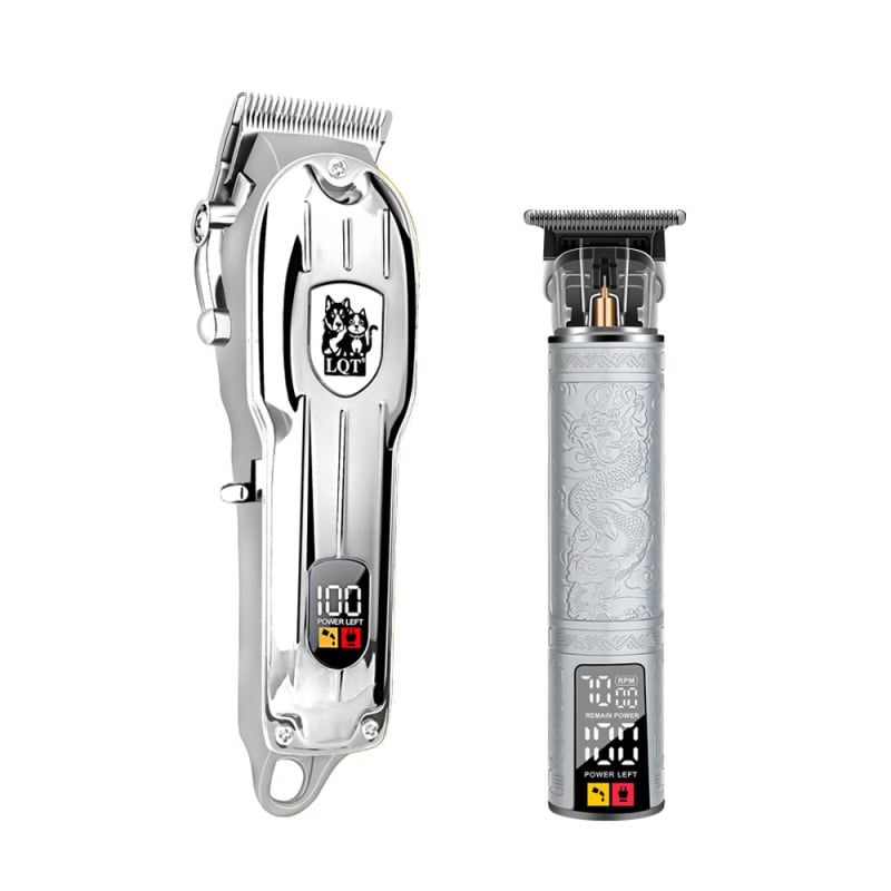 Elektriskais matu griezējs ar digitālo displeju, augsta jauda, nerūsējošā tērauda griežamā daļa, iekšēja akumulators 1200–2000mAh, darbības laiks 1–3 stundas