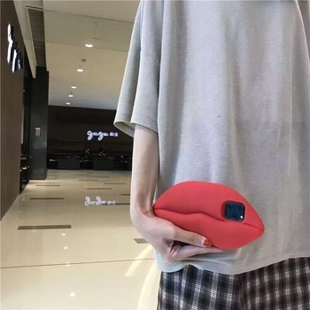 3D paaugstināts lūpas malas vāciņš Apple ierīcēm – pilna aizsardzība, karikatūru stils, akrila materiāls, zīmols Wu