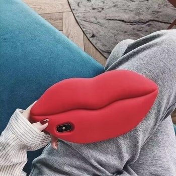 3D paaugstināts lūpas malas vāciņš Apple ierīcēm – pilna aizsardzība, karikatūru stils, akrila materiāls, zīmols Wu