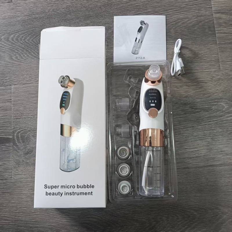 Dingfeng Електрически уред за почистване на пори с ултразвукова вибрация – премахване на черни точки, 3-степенна настройка (модел: Facial Cleansing Beauty Electric Blackhead Extractor)