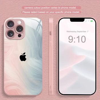 iPhone dėklas YK265-Metal Paint Glass Case: metalinis paviršius; šilumos sklaida; suderinamas su iPhone 11–14 (Pro/Max, Mini); amatas: dažymas