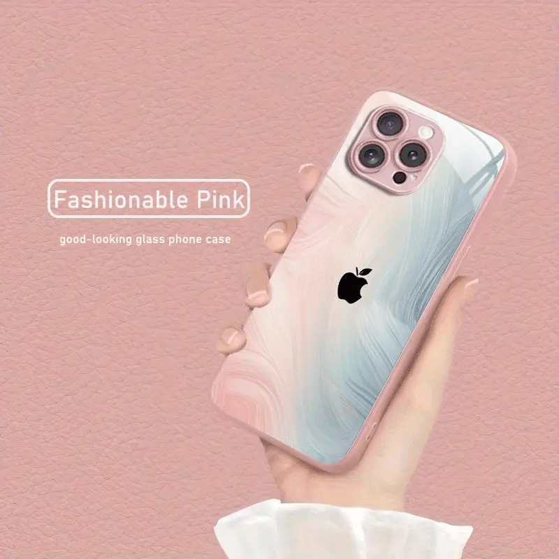 iPhone dėklas YK265-Metal Paint Glass Case: metalinis paviršius; šilumos sklaida; suderinamas su iPhone 11–14 (Pro/Max, Mini); amatas: dažymas