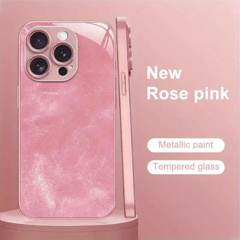 iPhone dėklas – metalinis dažyto stiklo paviršius su gradientiniu smėlio dizainu, šilumos išskyrimas, modelio numeris YK262, suderinamas su iPhone 11–14 serija