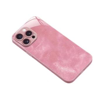 iPhone dėklas – metalinis dažyto stiklo paviršius su gradientiniu smėlio dizainu, šilumos išskyrimas, modelio numeris YK262, suderinamas su iPhone 11–14 serija