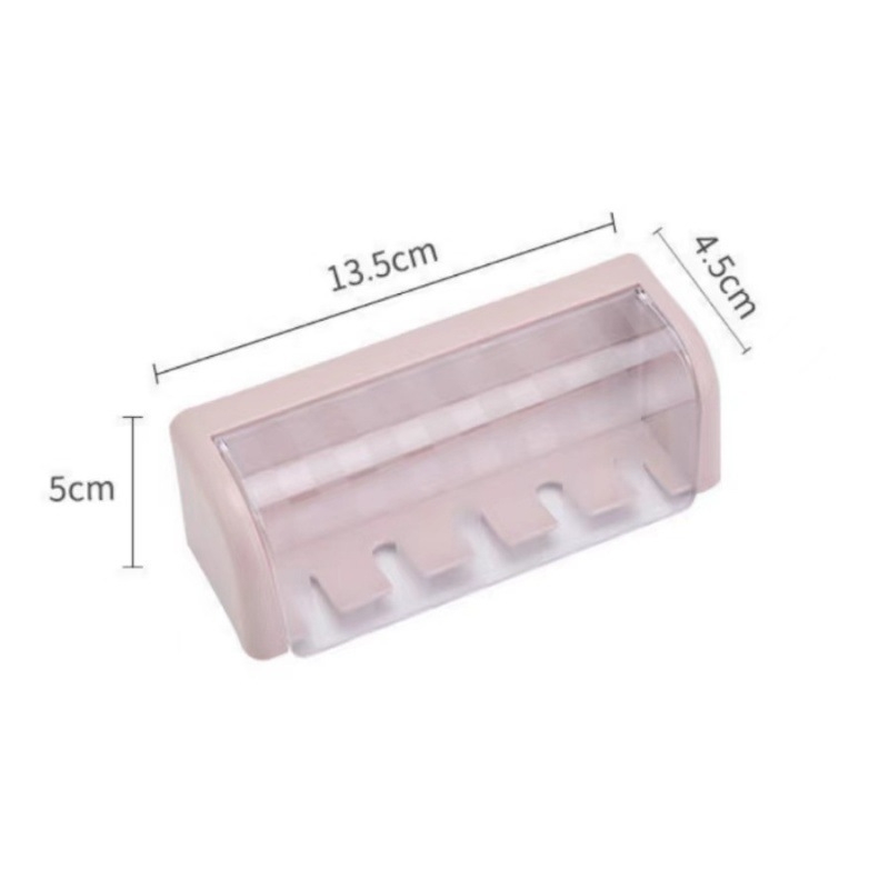 Držač za četkice za zube s poklopcem, vodootporan, metalni, UV sterilizacija, pričvršćivanje usisnom čašicom