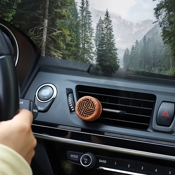 Drveni automobilni osvježivač zraka s elegantnim geometrijskim uzorcima, kompatibilan sa 1 modelom automobila