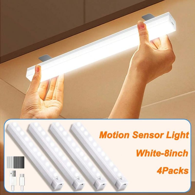 Po spinta šviestuvai, belaidžiai USB įkraunami, 200+ vienetų pakuotėje, namų naudojimui