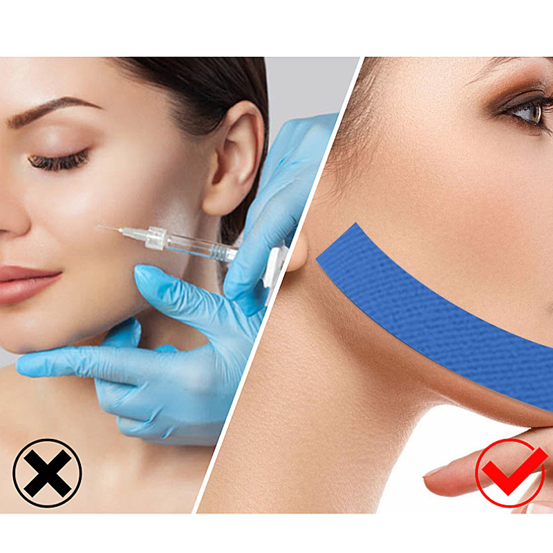 V-oblik podizne flastere za lice, koži prijateljska tkanina, težina 0.014 kg, za ljepotu