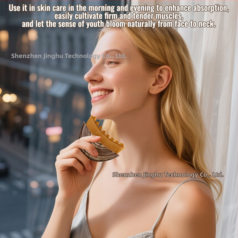 Четка за лице за лимфен контур, нейлон/изкуствени влакна, пластмасова дръжка, дължина на четината 2 см, обща дължина 8 см