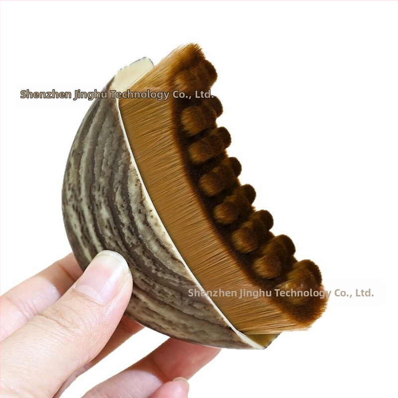 Четка за лице за лимфен контур, нейлон/изкуствени влакна, пластмасова дръжка, дължина на четината 2 см, обща дължина 8 см